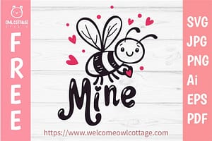 Bee Mine Svg, Svg for Valentines Day, Love, Bee Holding Heart Svg, Valentine's Day Svg, Valentine , Valentines Day svg, Valentines svg, Valentines files for Cricut, Silhouette Cameo,