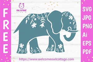 FREE Elephant SVG Cut File, FREE Elephant SVG, free mandala Elephant clipart, Elephant SVG files for Cricut, Elephant Vector, free shirt design, free svg, SVG File for Cricut